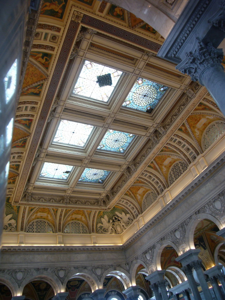 The ceiling of the Thomas Jefferson Building of the Library of Congress