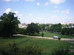 View from the front square of the U.S. Capitol, on the United States Botanic Garden and the Washington Monument