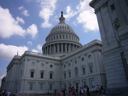 The west facade and dome of the U.S. Capitol, from the front square