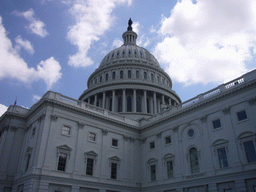 The west facade and dome of the U.S. Capitol, from the front square