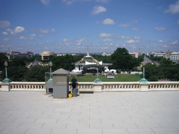 View from the front square of the U.S. Capitol, on the National Mall and the Washington Monument