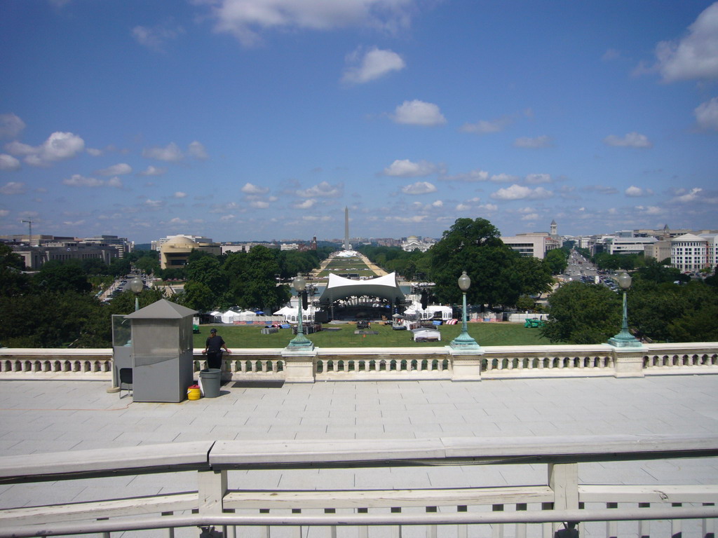 View from the front square of the U.S. Capitol, on the National Mall and the Washington Monument