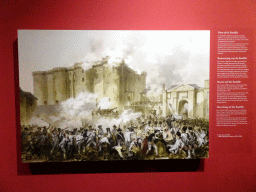 Animated version of the painting `The Taking of the Bastille` by François Hippolyte Lalaisse, at the Lower Floor of the Mémorial 1815 museum, with explanation