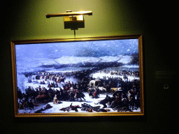 Animated version of the painting `Crossing of the Berezina` by January Suchodolski, at the Lower Floor of the Mémorial 1815 museum, with explanation