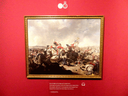Painting `Sergeant Ewart Captures the French Eagle of the 45th Line` by Denis Dighton, at 13:30 of the timeline of the Battle of Waterloo, at the Upper Floor of the Mémorial 1815 museum