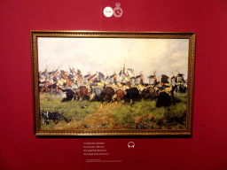 Painting `The Charge of the Cuirassiers` by Alfred Hubert, at 16:00 of the timeline of the Battle of Waterloo, at the Upper Floor of the Mémorial 1815 museum