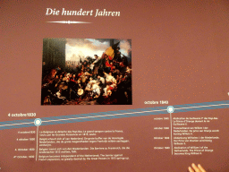 Painting of the Belgian independence at the Upper Floor of the Mémorial 1815 museum, with explanation