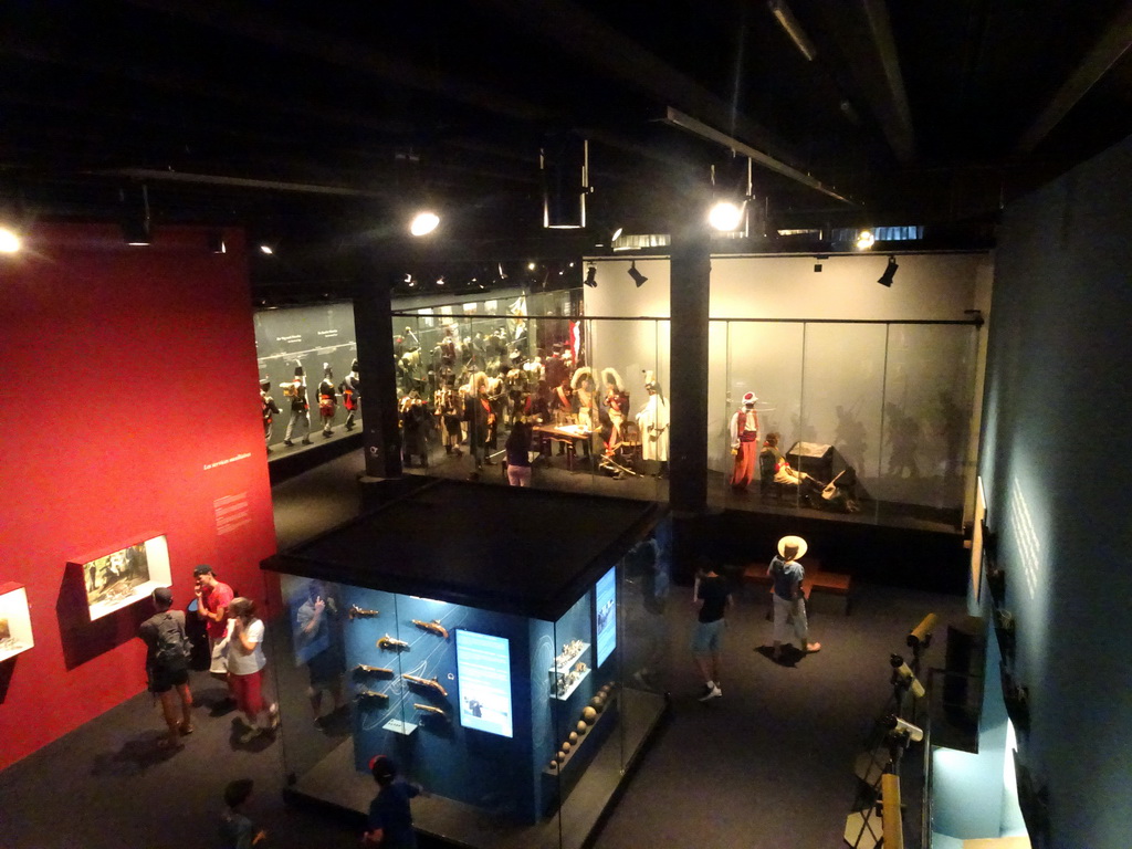 Lower floor of the Mémorial 1815 museum, viewed from the Upper Floor