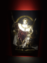 Portrait of Napoleon Bonaparte at the Lower Floor of the Mémorial 1815 museum, viewed from the Upper Floor