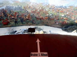 Section `Braine l`Alleud` of the Panorama of the Battle of Waterloo, viewed from the Upper Floor of the Panorama of the Battle of Waterloo building, with explanation