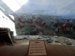 Section `The Prince of Orange and His Suite` of the Panorama of the Battle of Waterloo, viewed from the Upper Floor of the Panorama of the Battle of Waterloo building, with explanation