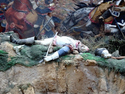 Statue of a dead soldier at the Upper Floor of the Panorama of the Battle of Waterloo building