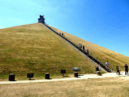 Miaomiao, Max and Miaomiao`s father in front of the Lion`s Mound