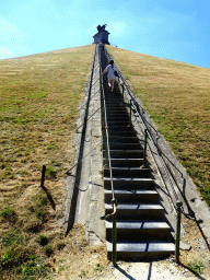 Miaomiao on the staircase of the Lion`s Mound