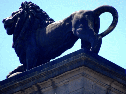 The Lion statue on top of the Lion`s Mound