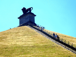 Miaomiao and her parents on the staircase of the Lion`s Mound