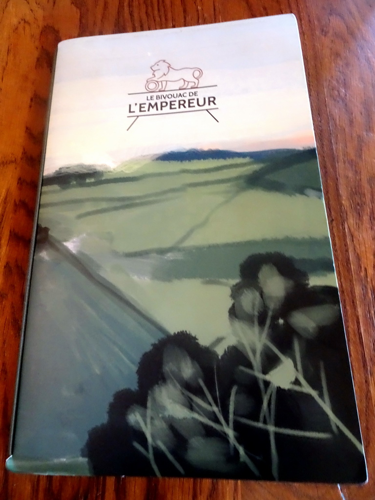 Menu of the Le Bivouac de l`Empereur restaurant