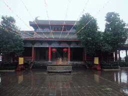 Temple and incense burner at the Yuchan Palace at the Hainan Wenbifeng Taoism Park