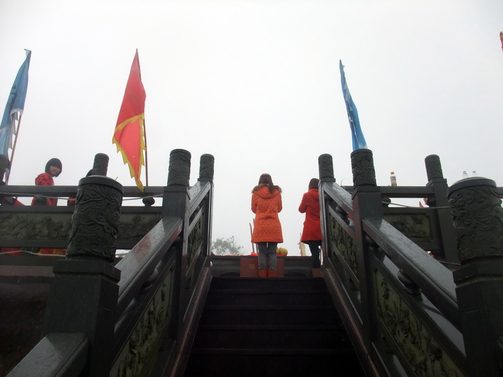 The upper platform of the Yuchan Palace at the Hainan Wenbifeng Taoism Park