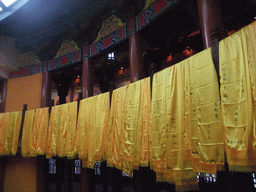 Buddhist scarves in a temple at the east side of the Hainan Wenbifeng Taoism Park