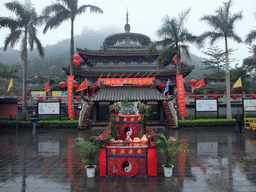 Altar, staircase and temple at the east side of the Hainan Wenbifeng Taoism Park