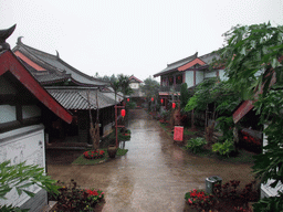 Street and houses at the Nanjianzhou Ancient City at the Hainan Wenbifeng Taoism Park