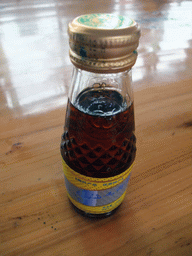 Bottle with liquor at our restaurant near the Hainan Wenbifeng Taoism Park