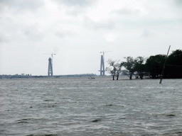 Bridge under construction over Bamenwan Bay, viewed from the tour boat