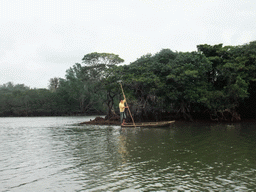 Fisherman on a boat at Bamenwan Bay, viewed from the tour boat