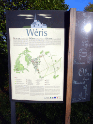 Map and information on the town of Wéris, near the Dolmen of Wéris