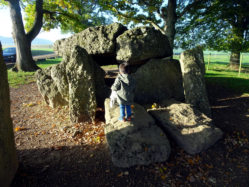 Max at the northeast side of the Dolmen of Wéris