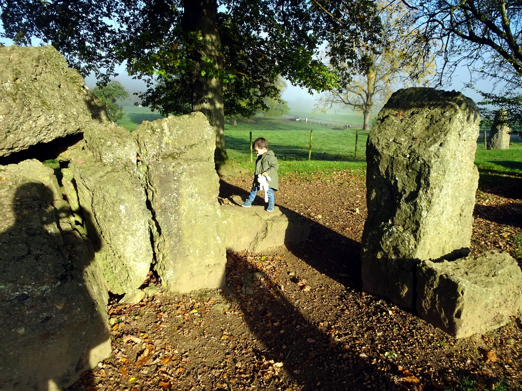 Max at the northeast side of the Dolmen of Wéris