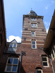 The tower of Wijchen Castle, viewed from the inner square