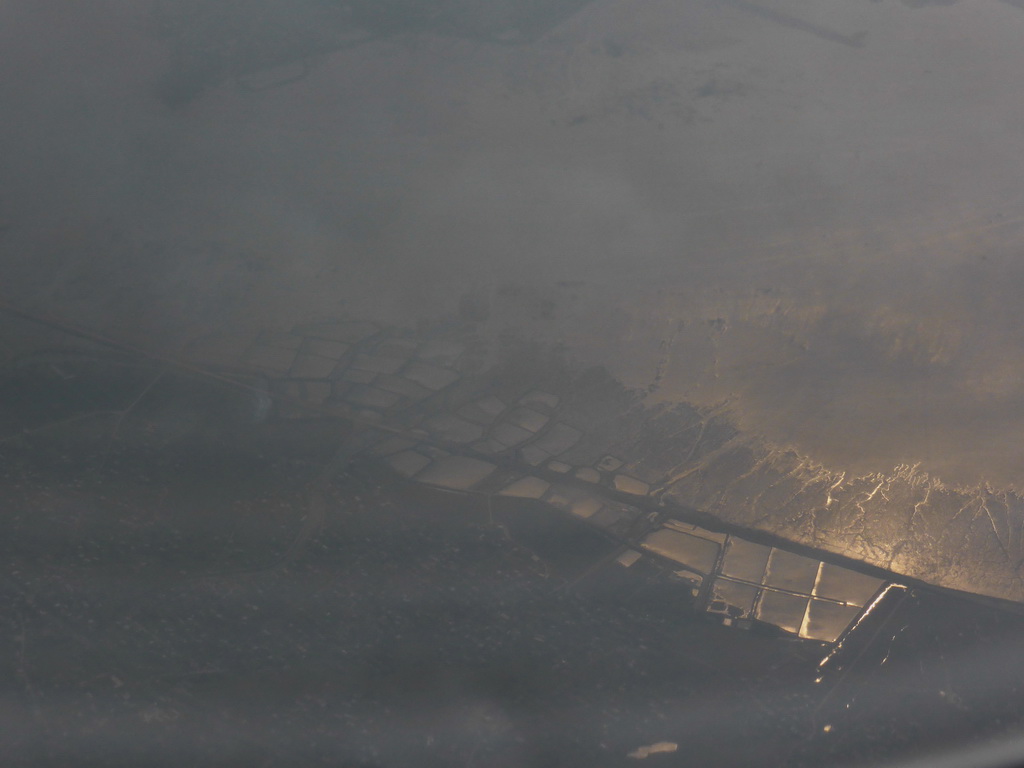 Coastline near Xiamen, viewed from the airplane from Amsterdam