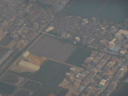 Buildings at the southwest side of Xiamen, viewed from the airplane from Amsterdam