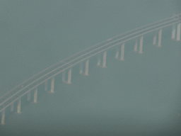The Xiamen-Zhangzhou Cross-sea Bridge, viewed from the airplane from Amsterdam