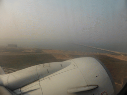 The Jimei Bridge from Xiamen Island to Jimei District, viewed from the airplane to Haikou