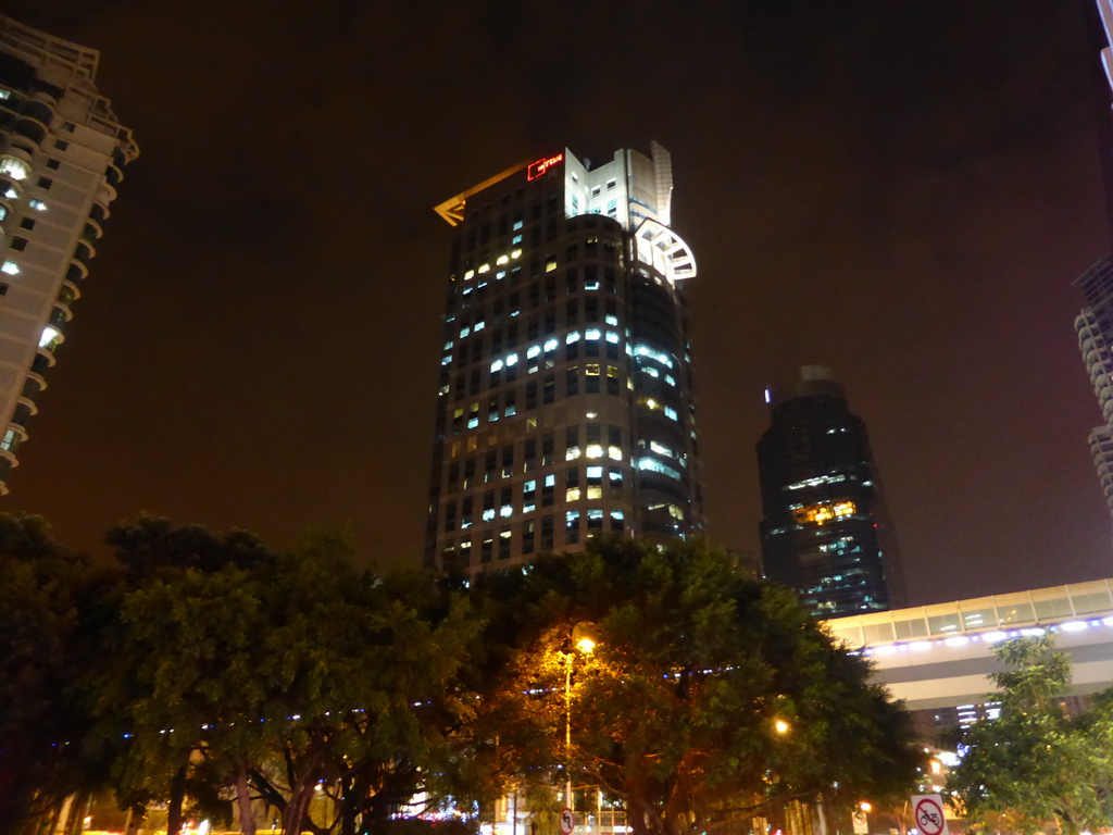 Skyscrapers at Xiahe Road, by night