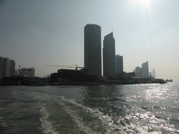 Skyscrapers at the southwest side of Xiamen Island, viewed from the ferry to Gulangyu Island