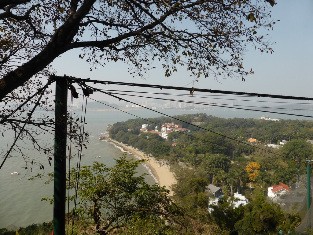 The west side of Gulangyu Island and buildings at the Haicang District, viewed from the garden of the house of Yin Chengzong at the Qinyuan Garden