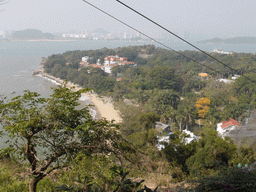 The west side of Gulangyu Island and buildings at the Haicang District, viewed from the garden of the house of Yin Chengzong at the Qinyuan Garden