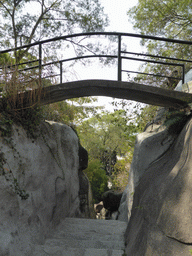 Path under a bridge at the Qinyuan Garden