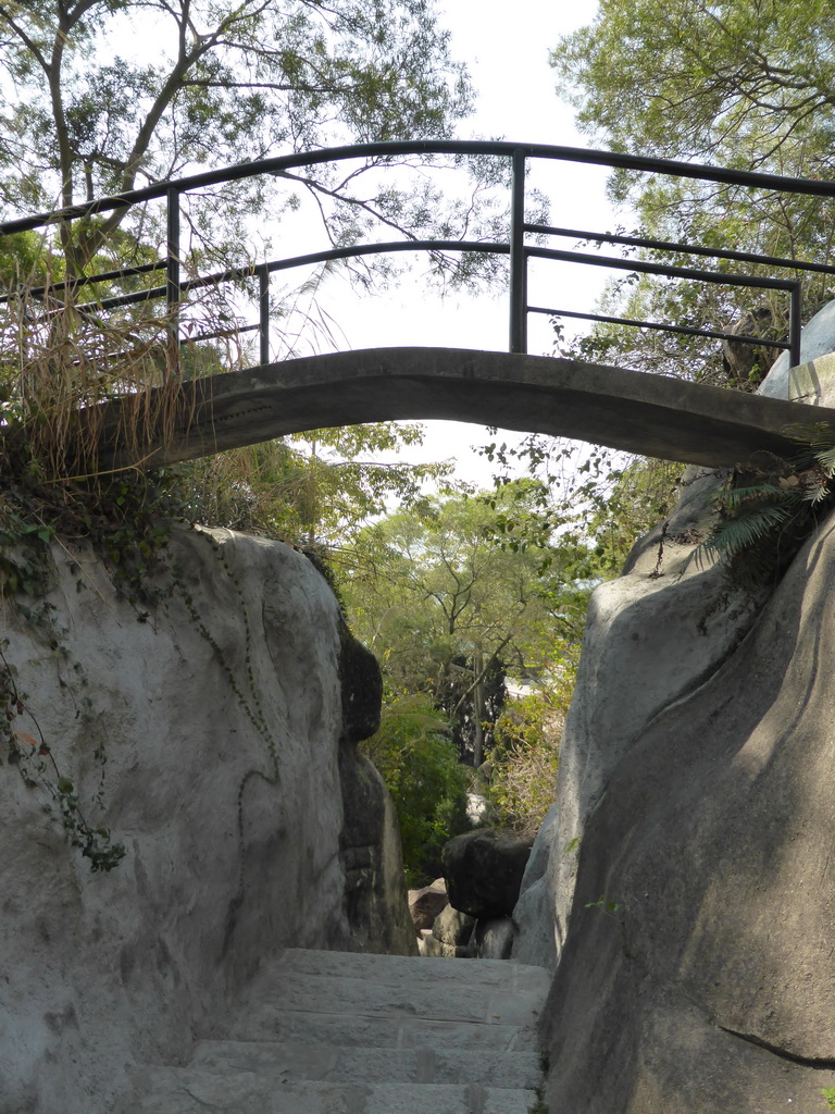 Path under a bridge at the Qinyuan Garden