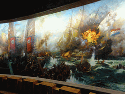 Painting of the naval battle between Zheng Chenggong and the Dutch, at the upper floor of the Zheng Chenggong Memorial Hall at Gulangyu Island