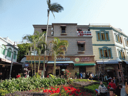 Shops and flowers at the square at the crossing of Huangyou Road and Fujian Road at Gulangyu Island