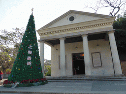 Front of the Union Church at Lujiao Road at Gulangyu Island, with a christmas tree