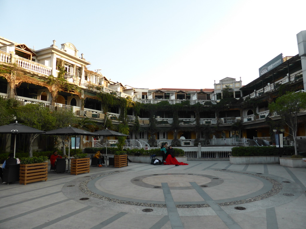 Square on top of the Gulangyu Shopping Center at Longtou Road at Gulangyu Island