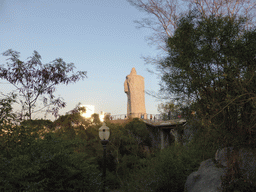 Haoyue Park and the back side of the large statue of Zheng Chenggong on Fuding Rock at Gulangyu Island