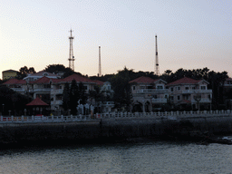 Buildings at Yanping Road at Gulangyu Island, viewed from the ferry to Xiamen Island