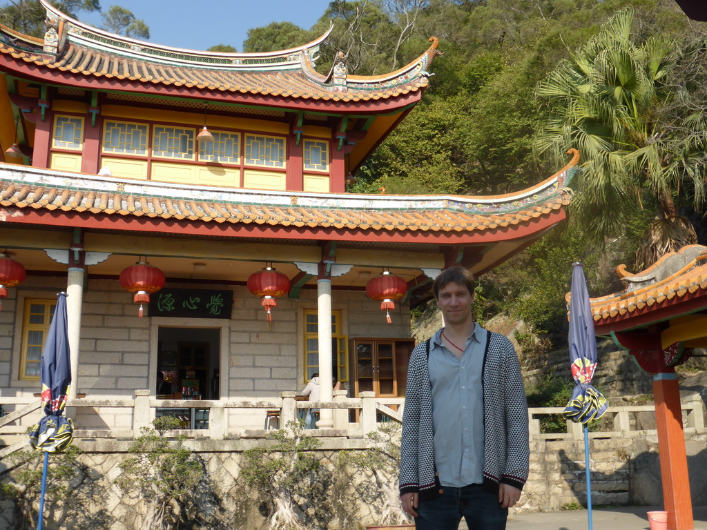 Tim in front of the Tushita Building of the Nanputuo Temple